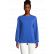 SWEAT-SHIRT COL ROND COMET BLEU + BRODERIE CŒUR BLANCHE