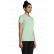 POLO PLANET WOMEN VERT + BRODERIE CŒUR BLANCHE sans fond