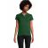 POLO PLANET WOMEN VERT + BRODERIE CŒUR BLANCHE sans fond