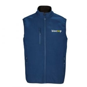 SOFTSHELL SANS MANCHES FALCON BLEU + BRODERIE CŒUR BLANCHE