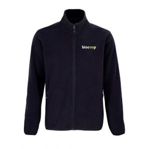 VESTE MICROPOLAIRE FACTOR BLEU + BRODERIE CŒUR BLANCHE