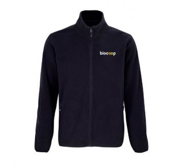 VESTE MICROPOLAIRE FACTOR BLEU + BRODERIE CŒUR BLANCHE