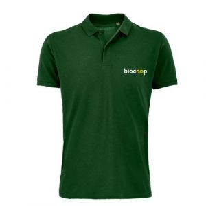 POLO PLANET MEN VERT + BRODERIE CŒUR BLANCHE sans fond