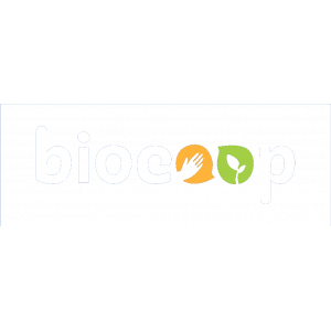 BRODERIE COEUR "BIOCOOP" BLANC - 3 COULEURS -SANS FOND