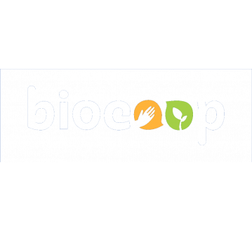 BRODERIE COEUR "BIOCOOP" BLANC - 3 COULEURS -SANS FOND