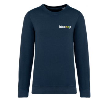 Sweat-shirt écoresponsable unisexe Made In Portugal Washed navy blue  + BRODERIE CŒUR 3 couleurs sans fond