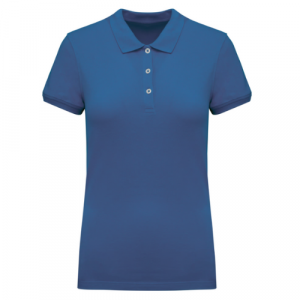 Polo femme manches courtes Light royal blue  + BRODERIE... 2