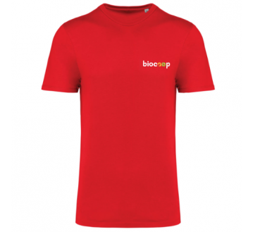 Tee-shirt écoresponsable unisexe Made In Portugal Poppy red  + TRANSFERT CŒUR 3 couleurs sans fond