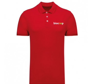 Polo homme manches courtes Red  + BRODERIE CŒUR 3 couleurs sans fond