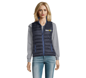 DOUDOUNE WAVE FEMME SANS MANCHE + BRODERIE CŒUR