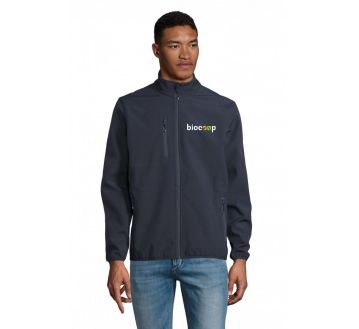 VESTE SOFTSHELL RECYCLEE HOMME FALCON + BRODERIE CŒUR