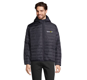 Doudoune à capuche STREAM Homme + Broderie Coeur